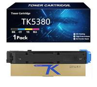 TK5380 Cartucho de Tóner de Alto Rendimiento para Kyocera TK-5380K TK-5380C TK-5380Y TK-5380M Compatible para Kyocera ECOSYS MA4000cifx MA4000cix PA4000cx Impresoras con Chip,Cyan-1 Pack