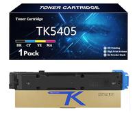 TK5405 Cartucho de Tóner de Repuesto para Kyocera TK5405 TK-5405K TK-5405C TK-5405M TK-5405Y Compatible para Kyocera ECOSYS MA3500ci Impresora con Chip,Cyan-1 Pack