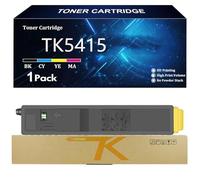 TK5415 Cartucho de Tóner de Repuesto para Kyocera TK5415 TK5415K TK5415C TK5415Y TK5415M para Kyocera ECOSYS PA4500ci MA4500ci Impresoras con Chip,Y-1 Pack