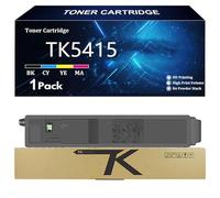 TK5415 Cartucho de Tóner de Repuesto para Kyocera TK5415 TK5415K TK5415C TK5415Y TK5415M para Kyocera ECOSYS PA4500ci MA4500ci Impresoras con Chip,BK-1 Pack