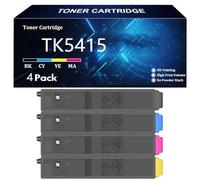 TK5415 Cartucho de Tóner de Repuesto para Kyocera TK5415 TK5415K TK5415C TK5415Y TK5415M para Kyocera ECOSYS PA4500ci MA4500ci Impresoras con Chip,4 Color-4 Pack