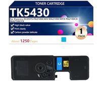 TK5430 Cartucho de Tóner de Repuesto Compatible para Kyocera ECOSYS PA2100CWX MA2100CWFX PA2100CX MA2100CFX Impresoras, Alto Rendimiento 1250 Páginas, Fácil Instalación,Cyan-1 Pack