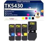 TK5430 Cartucho de Tóner de Repuesto Compatible para Kyocera ECOSYS PA2100CWX MA2100CWFX PA2100CX MA2100CFX Impresoras, Alto Rendimiento 1250 Páginas, Fácil Instalación,BCMY-1 Pack
