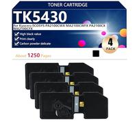 TK5430 Cartucho de Tóner para Kyocera ECOSYS PA2100CWX MA2100CWFX PA2100CX MA2100CFX Impresoras, 1250 Páginas,Black-4 Pack