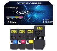 TK5450 Cartucho de Tóner para Kyocera TK-5450K TK-5450C TK-5450M TK-5450Y Compatible para Kyocera ECOSYS PA2600cx PA2600cWx MA2600cwx MA2600cwfx Impresoras con Chip,4 Color-4 Pack