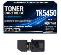 TK5450 para Kyocera ECOSYS MA2600cfx MA2600cwfx PA2600cwx PA2600cx Cartuchos de tóner TK5450BK TK5450C TK5450M TK5450Y Tóner con Chip Trabajo de Alto Rendimiento