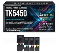 TK5450BK TK5450C TK5450M TK5450Y Cartuchos de tóner TK5450 para Kyocera ECOSYS PA2600cwx PA2600cx MA2600cfx MA2600cwfx Impresoras con Chip Trabajo de Alto Rendimiento