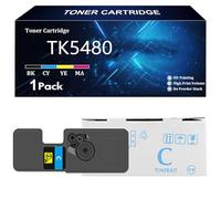 TK5480 Cartucho de Tóner de Repuesto para Kyocera TK5480 TK-5480K TK5480C TK5480Y TK5480M Compatible para Kyocera ECOSYS PA2101cx, MA2101cfx Impresoras con Chip,C-1 Pack