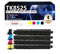TK8525 Cartucho de Tóner de Alto Rendimiento Compatible para Kyocera TASKalfa 4052ci 4053ci Impresoras, Impresión Nítida y Clara,BCMY-1 Pack