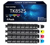 TK8525 Cartucho de Tóner de Repuesto para Kyocera TK8525 TK8525K TK8525C TK8525Y TK8525M para Kyocera TASKalfa 4052ci 4053ci Impresoras con Chip,4 Color-4 Pack
