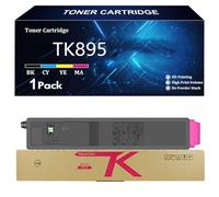 TK895 Cartucho de Tóner de Repuesto para Kyocera TK895K TK895C TK895Y TK895M Compatible para Kyocera FS-C8020MFP 8025 C8525MFP TASKalfa 205c 255 206ci 256ci Impresoras,M-1 Pack