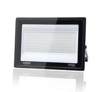 Tkdaksy Focos LED Exterior 100W, 1M Cable Blanco Frío 6500K Proyector LED Exterior, Resistente al Agua IP66 Foco Proyector LED, 10000LM para Terrazas, Patios, Cuadrado, Parques, Garajes, Fábricas
