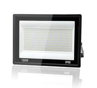 Tkdaksy Focos LED Exterior 150W, 1M Cable Blanco Frío 6500K Proyector LED Exterior, Resistente al Agua IP66 Foco Proyector LED, 15000LM para Terrazas, Patios, Cuadrado, Parques, Garajes, Fábricas