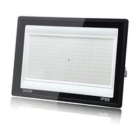 Tkdaksy Focos LED Exterior 300W, 1M Cable Blanco Frío 6500K Proyector LED Exterior, Resistente al Agua IP66 Foco Proyector LED, 30000LM para Terrazas, Patios, Cuadrado, Parques, Garajes, Fábricas