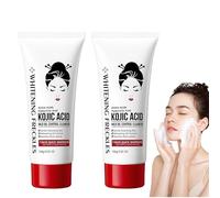 Tkekruh 2PC Limpiador Facial 100g, Limpiador Facial Hidratante, Leche Limpiadora Calmante, Limpia Suavemente la Piel y Regula el Equilibrio Hidrolipídico, Fácil de Enjuagar, para Limpieza Diaria