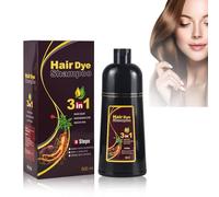 Tkekruh Champú Tinte Café Oscuro Natural 500ml, Champú de Color Para el Cabello Instantáneo, Colors Hair in Minutes Long lasting colour, champú natural y de larga duración, Shampoo Smooth