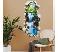 tkerinse Chinese Style Nature Mountain Landscapes View Wall Stickers, 3D Effect Mountain Wall Stickers Chinese Characters Mountains Decals Walls Art Decor for Home Living Room Walls Corner