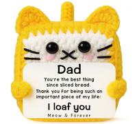 TKGIFTHOT Regalos de Navidad para papá de parte de hija e hijo, lindo pan de ganchillo, tostada de pan de peluche, regalo sentimental de cumpleaños, día del padre, regalo de Acción de Gracias para