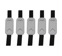 Tkidplw 5 fundas de cuero multifuncionales con bandas elásticas para diario, cuaderno, banda elástica para bolígrafo, gris