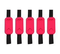 Tkidplw 5 fundas de cuero multifuncionales con bandas elásticas para diario, cuaderno, banda elástica para bolígrafo, rosa roja