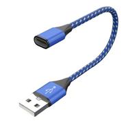 Tkidplw Adaptador de extensión USB 2.0 macho a tipo C hembra para portátil, cargador de PC, convertidor de extensión de transmisión de datos para teléfono