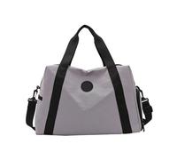 Tkidplw Bolsa deportiva de gran capacidad para fitness, viajes, fines de semana, bolsa de mano para vacaciones, viajes, equipaje con compartimento para zapatos, fitness, gimnasio, deporte, Gray, Mass