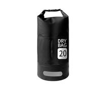 Tkidplw Bolsa seca de 20 litros con correa ajustable para el hombro, bolsa impermeable para natación, rafting, buceo, Black, Talla única