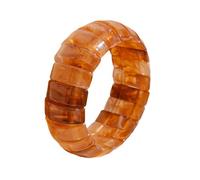 Tkidplw Brazalete acrílico de color degradado artístico inspirado en la vendimia, accesorio de joyería circular, pulsera de moda para mujeres y niñas, joyería geométrica de mano, talla única, como se