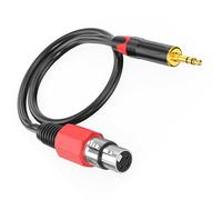 Tkidplw Cable auditivo hembra de 3,5 mm a 3 pines con conectores de metal para smartphones, tabletas, mezcladores y altavoces activos, sin quitar la funda del teléfono, adaptador auditivo