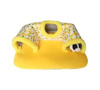 Tkidplw Cama de cerdos de algodón extraíble en forma de U para hámsteres, fácil de limpiar, hábitat interior, protección de invierno, forma portátil, refugio de algodón para mascotas