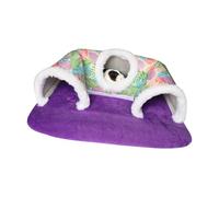 Tkidplw Cama de cerdos de algodón extraíble en forma de U para hámsteres, fácil de limpiar, hábitat interior, protección de invierno, forma portátil, refugio de algodón para mascotas