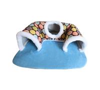 Tkidplw Cama de cerdos de algodón extraíble en forma de U para hámsteres, fácil de limpiar, hábitat interior, protección de invierno, forma portátil, refugio de algodón para mascotas