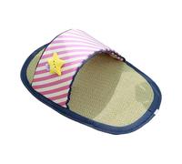 Tkidplw Cama de refrigeración de tela antideslizante para mascotas, alfombrilla de ratán, disipación rápida del calor, uso en interiores y exteriores, apta para viajes, cama de refrigeración para