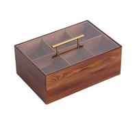 Tkidplw Candy Case - Elegante recipiente de madera para frutas secas con tapa para organizar la sala de estar para uso doméstico, caja de dulces de madera vintage