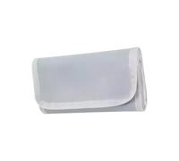 Tkidplw Cartera compacta de tela Oxford con 6 bolsillos divisores con cremallera para billetes, recibos, tarjetas, billetera de viaje multidivisa, Gray, Mass Beauty