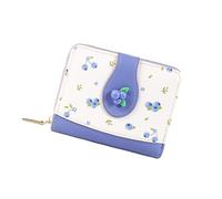 Tkidplw Cartera compacta para mujer, de piel sintética, con tarjetero de gran capacidad, monedero plegable, bolso de mano para mujer, bolso de mano plegable, Blue, Mass Beauty