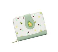 Tkidplw Cartera compacta para mujer, de piel sintética, con tarjetero de gran capacidad, monedero plegable, bolso de mano para mujer, bolso de mano plegable, Green, Mass Beauty