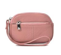 Tkidplw Carteras pequeñas de pulsera para mujer, llavero, cartera de cadena con cremalleras, bolsillo para monedas, soporte para tarjetas de crédito, bolso de mano de cuero, b, Mass Beauty