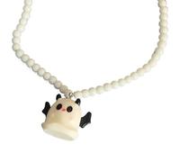 Tkidplw Collar de cuentas divertido de Halloween con colgante único de resina para fiesta diaria, talla única, como se describe, como se describe