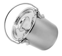 Tkidplw Cubo de ordeño de acero inoxidable de 3L/5L para vacas, cabras y caballos, diseño fácil de limpiar, cubo de ordeño de acero inoxidable