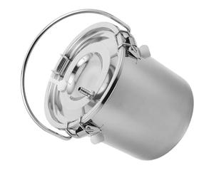 Tkidplw Cubo de ordeño de acero inoxidable de 3L/5L para vacas, cabras y caballos, diseño fácil de limpiar, cubo de ordeño de acero inoxidable