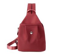 Tkidplw Elegante bolsa de pecho con compartimento secreto y correa ajustable, mochila ligera de nailon para llevar a diario, mochila cruzada ajustable esencial, Red