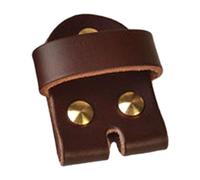 Tkidplw Elegante conector de correa de hebilla de cinturón de cuero con remaches de sujeción para hebilla de pin, mantenimiento de cinturón, suministros de manualidades, conexión de cabeza de cinturón