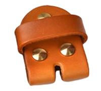 Tkidplw Elegante conector de correa de hebilla de cinturón de cuero con remaches de sujeción para hebilla de pin, mantenimiento de cinturón, suministros de manualidades, conexión de cabeza de cinturón