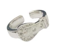 Tkidplw Elegantes anillos en forma de hebilla, aleación de metal, joyería de uso diario, tamaño ajustable, unisex, para fiestas, aleación resistente a las alergias