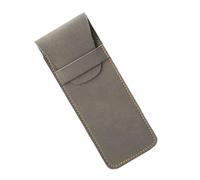 Tkidplw Estuche de cuero retro para bolígrafos, suministros escolares para organizar marcadores y accesorios, bolsa simple retro para estudiantes, gris