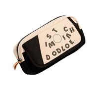 Tkidplw Estuche de lápices de alta capacidad, organizador de lápices de múltiples capas para estudiantes, mujeres, adultos, bolsa de almacenamiento esencial, bolsa de almacenamiento vintage de gran