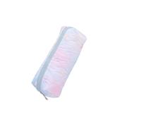 Tkidplw Estuche de poliéster de alta capacidad con lazo para bolígrafos, con cremallera, bolsa de almacenamiento de cosméticos para oficina, escuela, viajes, color pastel, Blue, Mass Beauty