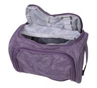 Tkidplw Estuche multiusos de gran capacidad para bolígrafos, bolsa de lona de doble capa, bolsa de almacenamiento de maquillaje, morado claro, Mass Beauty