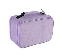 Tkidplw Estuche organizador de lápices portátil con 300 ranuras, estuche de papelería para lápices de colores, para niñas, niños y adultos, Purple, Mass Beauty